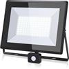 Aigostar Faretto con Sensore di Movimento,100W 10000lumen Faro LED Esterno,Bianco Freddo,IP65 Impermeabile Faretti LED per Giardino, Cortile,Patio,Garage