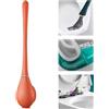 Ysaca Scopino flessibile in silicone, scopino per WC in silicone con supporto per asciugatura Chnell, scopino per WC in silicone per pulire rapidamente il WC, per bagno, 1 pezzo, arancione