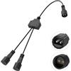 A.bigwhale Connettore Luci Natale 2 Pin Splitter, 1 a 2 Connettore IP65 Impermeabile Connettori Cavo di Prolunga per Stringa Catena Luminosa Interno Esterno