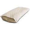 Giraffenland Cuscino di grano saraceno bio 40x80cm Tessuto trapuntato bianco - Guanciale con involucri di grano saraceno + fodera interiore supplementare bio