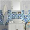 RE-COVERTILES - Adesivi Piastrelle Cucina Bagno Mattonelle adesive in PVC Impermeabili Antigraffio Stickers Decorazione Parete Cementine Peel and Stick - Modello 36 Pz 10x10 cm PS00134 Made in Italy