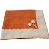 Corredocasa Tovaglia Copritavolo Quadrata 140x140 in Tessuto Effetto Juta con Balza e Fiocco, Made in Italy - Copri Tavola Tinta Unita per Cucina e Sala - Classico Rustico Country (Quadrata 140x140cm, Arancio)