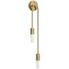 PFHSKLCWY Lampada Lampada da Parete Soggiorno Moderno Minimalista LED Nero Oro Creativo TV Sfondo Muro corridoio Camera da Letto Lampada da Comodino Lampada da Parete(Gold Right)