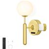 OUTON Lampada da parete senza fili con batteria da 8000mAh, funzione timer e memoria, telecomando e touch, 3 temperature di colore e dimmerabile senza livelli preimpostati, per soggiorno, camera da