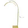NCLOYN Lampada da Terra A LED A Mezzaluna, Lampada per Ciglia Rotante, Luce Estetista Regolabile con Supporto per Telefono per Tecnici delle Ciglia, Estetisti e Tatuatori, Gold