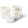 BIOZOYG 250 Coppette per Salse, Finger-Food, Marmellata I Vasetti Mini 30 ml rotondi bianchi I Bicchierini Degustazione Feste Coppette di Carta con Rivestimento Organico 100% biodegradabili