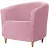 ZRCYXDW Velluto Copripoltrona Chesterfield Elasticizzat Copripoltrona Club Morbido Antiscivolo Antigraffio Lavabile In Lavatrice Per Soggiorno-rosa-1 Pezzo