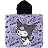 Hello Kitty Poncho con cappuccio Asciugamano da spiaggia Mare e piscina Accappatoio in microfibra 55X90 cm asciugatura rapida, ultra morbido KUROMI