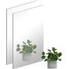 DRERIO Specchi 40 X 30cm Adesivi da Parete, 2 Pezzi Grande Specchio Acrilico, Adesivo Rettangolare Decorativi per Armadio, Bagno