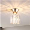 ALLOMN Lampada A Soffitto Moderna in Cristallo con Attacco E27 E Paralume Rotondo Lampadario in Cristallo per Camera da Letto Soggiorno Cucina Ingresso Sala da Pranzo, Lampadina Non Inclusa