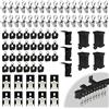 EFUTURETIME 81 PCS Accessori per Binari per Tende a Soffitto, Binario Rullo, Tappi Terminali, Clip per Tende Metallo, Staffe di Montaggio per Binari per Tende, Nero