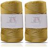 Makromecity 2 fili di filato macramè, 2 mm x 230 m, di alta qualità, in poliestere, macramè, in polipropilene, per decorazioni per la casa, piattino, borsa a tracolla, runner per ciuccio, 20 colori