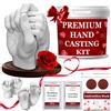 TECEUM Kit per Calco delle Mani - Regalo DIY per Adulti, Coppie e Famiglia - per Matrimonio, Anniversario, Baby Shower, Festa della Mamma - Regali Romantici - Kit 1