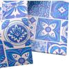 SOLEPLASTIC Tovagliette Carta Monouso 100x100 Cm Tovaglia Carta A Secco Per Feste Goffrate Maioliche Blu Esterno Idrorepellente (25)
