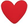Whakano 10 bottoni grandi, a forma di cuore, accessori per cucito, bottoni in plastica per cucito, per fai da te, scrapbooking e decorazioni, per cappotti di lana, giacche, camicie, tute, 33 mm x 37 mm, rosso
