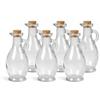 WDMT Set 6 Bottigliette in Vetro 250 ml con Tappo in Sughero - Bottiglie Trasparenti Riutilizzabili per Olio, Aceto, Salse e Liquori - Per Regali DIY, Bomboniere Matrimonio, Decorazioni Tavola