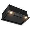 Gurari Cappa aspirante da 52 cm GCH B 545 BL 52 PRIME - Cappa aspirante da incasso nera - Blocco ventola/cappa da soffitto 1000 m³/h - Cappa aspirante da incasso con Touch Control e telecomando - Aria