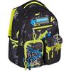 Mitama Zaino Scuola Elementare M-Power Rebel, Triplo Scomparto, Ragazzi e Ragazze, Tasca Porta Borraccia, Schienale Imbottito, nero