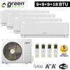 Green Electric / Argoclima Climatizzatore quadri 9+9+9+18 Btu WiFi R32 A++/A+ Green Electric PLUS