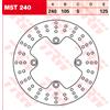 TRW Disco freno, posteriore MST240,DIAM.240 MM,FISSO