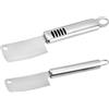 WESIEVYA 2 Pezzi Coltelli Mini Cleaver Antiscivolo e Resistenti alla Ruggine Set in Acciaio Inossidabile per Formaggio e Cucina Casa e Ristorante