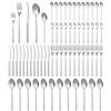 Yuxava Set posate 12 persone, 60 Pezzi Posate Acciaio Inox,set posate con coltello da bistecca, set forchette cucchiai e coltelli per ristoranti, feste e matrimoni, lavabile in lavastoviglie