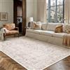 HUGEAR Vintage Tappeto Salotto Marrone Tappeti 180x270cm Soggiorno Antiscivolo Lavabile in Lavatrice Tapette Camera da Letto Sala Ufficio Bambina Bambino Pelo Corto Grande Carpet