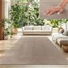 TT Home Tappeto Salotto Pelo Corto Monocolore Design Moderno Lavabile, Colore:Taupe, Dimensione:200x280 cm