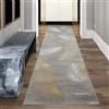 Teppich-Traum Tappeto moderno Design per il Soggiorno Rami di Palma | easy care | grigio oro, 80 x 300 cm