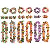 Jodsen 24 Pezzi Collana Hawaiana Ghirlanda di Fiori,Collane Fasce per Capelli Bracciali,Aloha Lei Fiore Tropicale Luau Decorazioni Abiti Tema Estivo Bar,Forniture per Feste Compleanno Spiaggia Vacanza