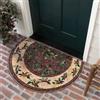 YongXinMY Zerbino semicircolare in stile bohémien, stile vintage, motivo con pietre, semicerchio, tappeto di benvenuto antiscivolo, assorbente, per interni, esterni, ingresso, bagno, cucina (W, 80 x