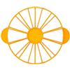 TOPINCN Segnaporzioni di Torta Rotondo 10/12 Pezzi Tagliafette Divisore per Pane, Strumento di Cottura per Uso Alimentare per Risparmiare Tempo, Taglio Uniforme, (Giallo 126 g/4,4