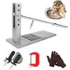TOOSOAR Kit Apri Ostriche Professionale in Lega di Alluminio, con Guanti Protettivi e Pinza di Sicurezza, Strumento per Aprire Ostriche Facile e Durevole per Uso Professionale e Domestico