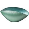 Onlylux Coppa Burano in Vetro Centrifugato Decorato a Mano - Centrotavola Decorativo 28 x 9,5 cm - Coppa in Vetro Artigianale per Arredo Casa - Verde Acqua - Smeraldo