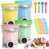 MINGJAY Contenitori per Gelato,4 Pezzi Contenitore Creami per Macchina da Gelato Ninja Creami,Contenitori per Gelato Fatto in Casa con Coperchi,per Serie NC700/NC701,Senza BPA