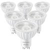 SINCELIGHT Riflettore LED GU10, angolo di diffusione di 100°, 6 W, RA≈92, bianco caldo 2700K, non dimmerabile, 500 Lumen equivalente a alogena da 50 W, confezione da 6