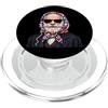 Vintage Retro Knitting Cute Lover Women Filato quadrato per uncinetto Charles Darwin Evolution Theory Granny PopSockets PopGrip per MagSafe