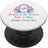 Gender Keeper Reveal Party Baby Shower S Il custode della zia di genere ti ama zia annuncio bambino PopSockets PopGrip Adesivo