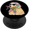 Vintage Retro Knitting Cute Lover Women Filato quadrato per uncinetto Golden Doodle Goldendoodle Dog Granny PopSockets PopGrip Adesivo