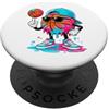 Basketball Pallacanestro Accessori Regal Giocatore Basketball Drip-Paint-Art 80s Pallacanestro PopSockets PopGrip Adesivo