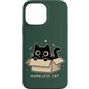 Cute Homeless Cat in a Box Custodia per iPhone 13 Pro Max Gatto senzatetto carino gattino cartone animato amante gatto animale umorismo