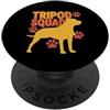 Cani da soma canini resistenti Tripod Squad Dog Three Legs Resilience Support - PopSockets PopGrip Adesivo