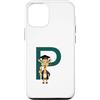 Timowo Studio Custodia per iPhone 12/12 Pro Giraffa Diploma Lettera P Alfabeto Animale