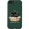 Cute Homeless Cat in a Box Custodia per iPhone SE (2020) / 7/8 Gatto senzatetto carino gattino cartone animato amante gatto animale umorismo