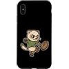 rugby ferret kick cute rugby oval ball s Custodia per iPhone XS Max Cartone animato Rugby Furetto Calcio