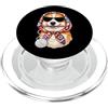 Vintage Retro Knitting Cute Lover Women Corgi Dog Granny Square Crochet Yarn Crochet Lover PopSockets PopGrip per MagSafe