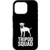 Cani da soma canini resistenti Custodia per iPhone 16 Pro Tripod Squad Supporto per la resilienza a tre zampe del cane