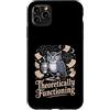 Physics Owl Coffee Nerd Science Humor Custodia per iPhone 11 Pro Max Teoricamente funzionante Gufo Fisica Caffè Umorismo