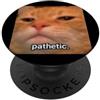 Cute Cat Graphic Meme Design (Pathetic) Meme sfocato divertente gatto arancione patetico PopSockets PopGrip Adesivo