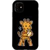 giraffe rugby cute mascot ball cartoon r Custodia per iPhone 11 Carino Giraffa Rugby Ball Cartoon